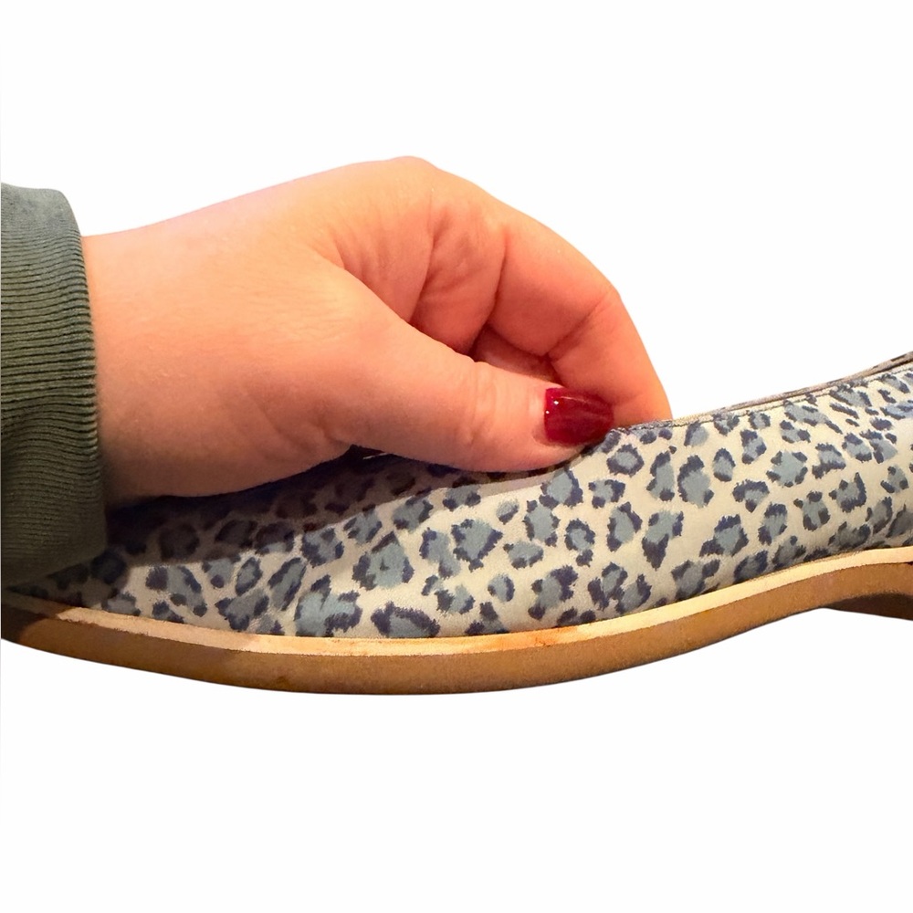 Bottega Veneta Made in Italy Blue Leopard Fabric Slip On Loafers Women’s Sz 8 - Picture 8 of 13